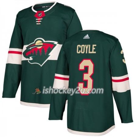 Mænd NHL Minnesota Wild Trøje Charlie Coyle 3 Adidas 2017-2018 Grøn Authentic